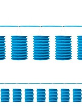 Caribbean Blue Paper Lantern Garland-12'