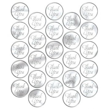 Thank You Clear Hot-Stamped Seals 50ct