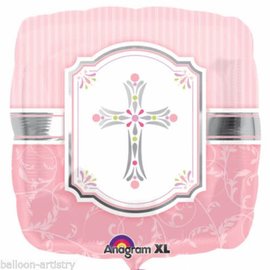 Communion Blessing Pink Balloon, 18"