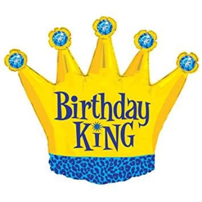 Birthday King Balloon, 36"