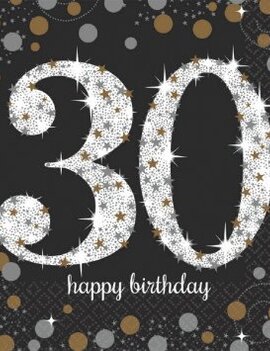 Sparkling Celebration 30 Luncheon Napkins, 16ct