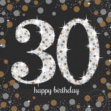 Sparkling Celebration 30 Luncheon Napkins, 16ct