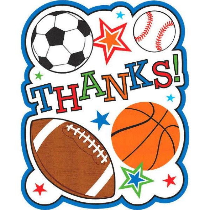 Sports Party Postcard Thank You Cards