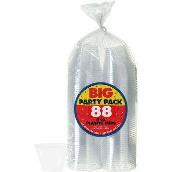 Big Party Pack Clear Plastic Tumblers, 5oz. 88ct. - POP! Party Supply