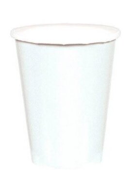 Frosty White Paper Cups, 9oz.