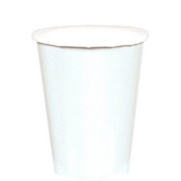 Frosty White Paper Cups, 9oz.