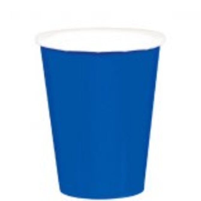 Bright Royal Blue Paper Cups, 9oz.
