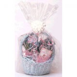 Clear Cello Basket Bag
