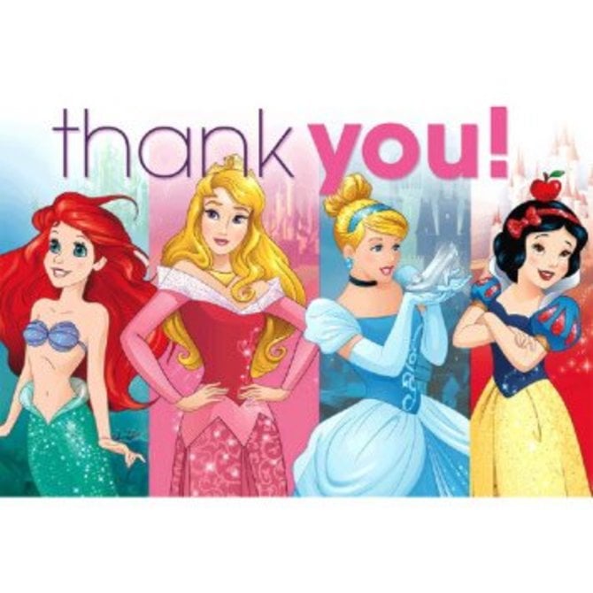 Disney Princess Thank You - 8ct