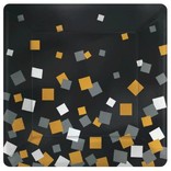 Sparkling Confetti Metallic Square Plate, 7", 8ct