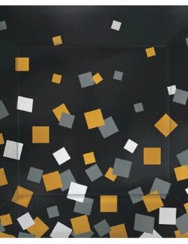 Sparkling Confetti Metallic Square Plate, 7", 8ct Sparkling Confetti Metallic Square Plate, 7", 8ct
