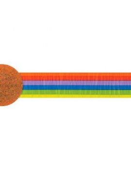 Rainbow Printed Crepe Streamer