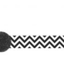 Crepe Printed Streamer ‑ Black & White Chevron Crepe Printed Streamer ‑ Black & White Chevron