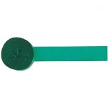 Festive Green Solid Crepe Streamer