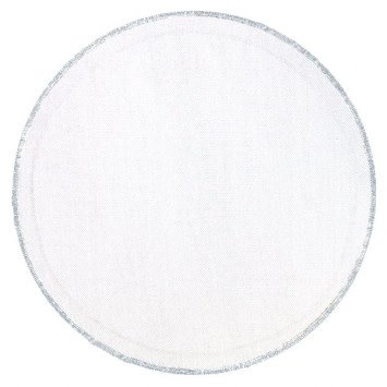 Tulle 9" Circles - White w/Silver Trim 25ct