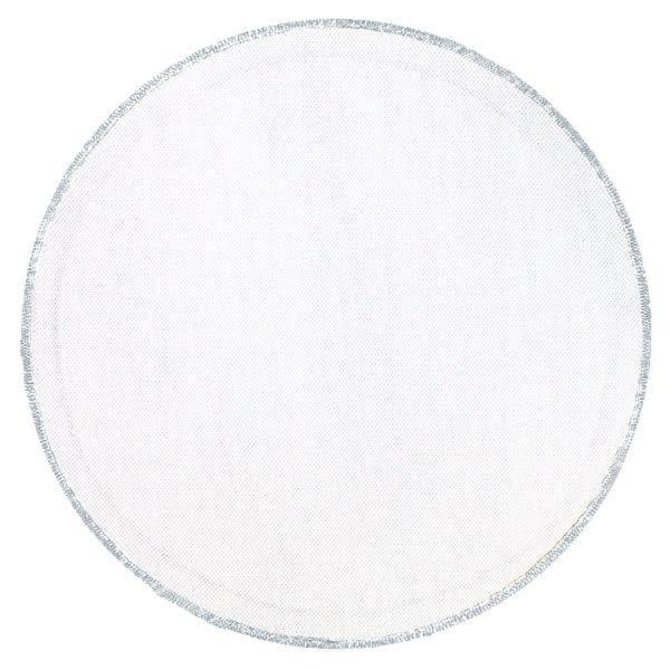 Tulle 9" Circles - White w/Gold Trim 25ct.