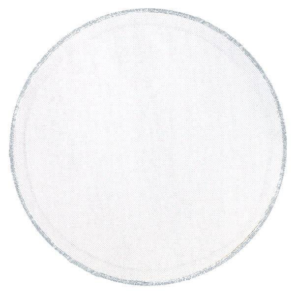Tulle 9" Circles - White w/Gold Trim 25ct.