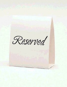 Reserved Table Cards Reserved Table Cards