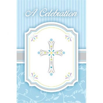 Blessings Blue Postcard Value Pack Invitations- 20 COUNT