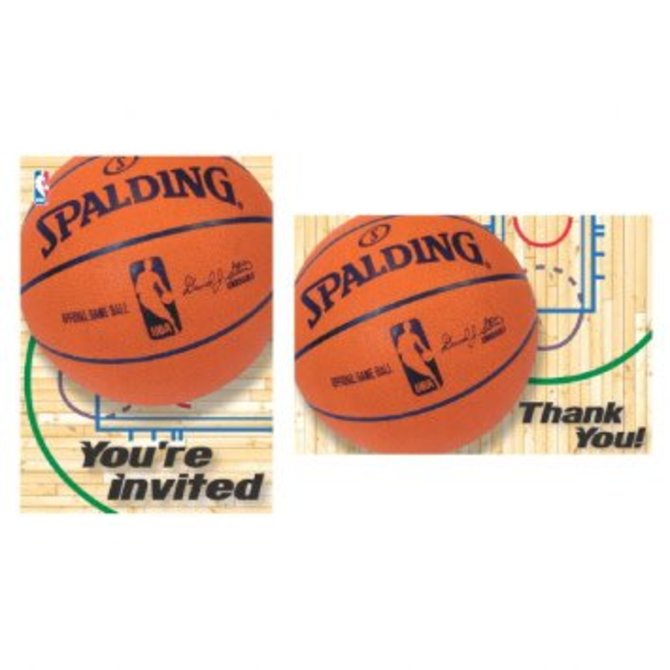 Invitations & Thank You NBA Spalding, 8 ct