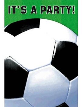 Soccer Fan Folded Invite 8 Count Soccer Fan Folded Invite 8 Count