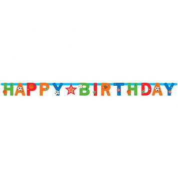 Sports Party Illustrated Letter Banner