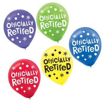 Officially Retired Printed Latex Balloon 15Ct