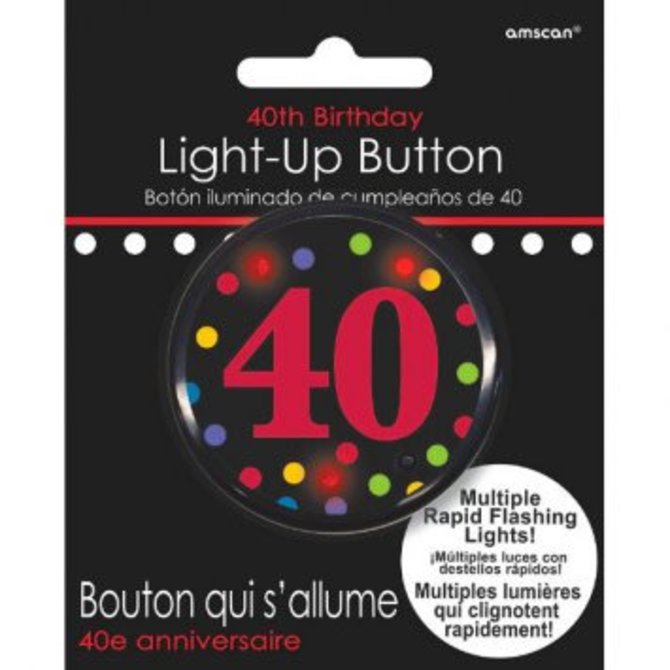 40th Birthday Flashing Button