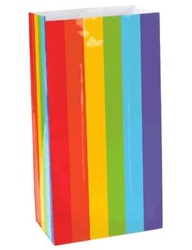 Large Packaged Paper Bags - Rainbow