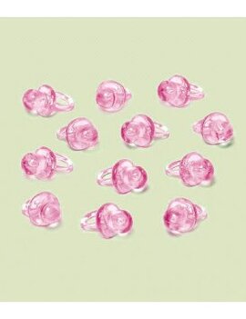 Pink Pacifier Baby Shower Favor Charms 24ct Pink Pacifier Baby Shower Favor Charms 24ct