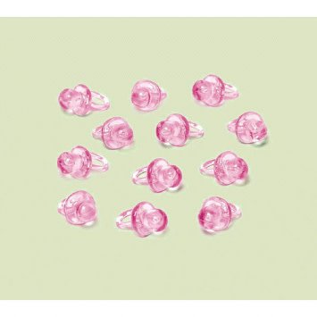 Pink Pacifier Baby Shower Favor Charms 24ct