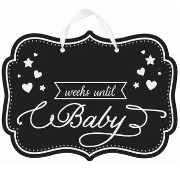 Weeks Until Baby Chalkboard Sign