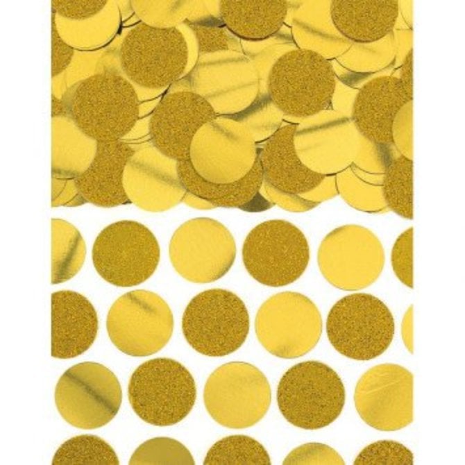 Glitter & Foil Circle Confetti - Gold 2.25oz