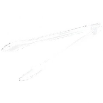 Plastic Salad Tongs - Clear 12"