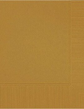 Gold 2-Ply Beverage Napkins- 50 count