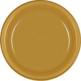 Plastic Plate 9"-Gold, 20ct