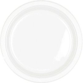 Plastic Plate 9"-White, 20ct