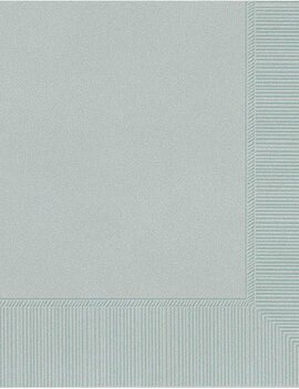 Silver 2 ply Beverage Napkins- 50 count