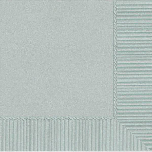 Silver 2-Ply Beverage Napkins