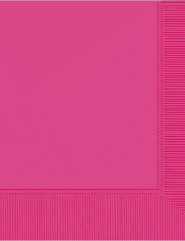 Bright Pink 2-Ply Beverage Napkins