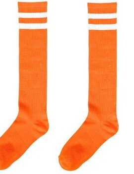 Orange Striped Knee Socks