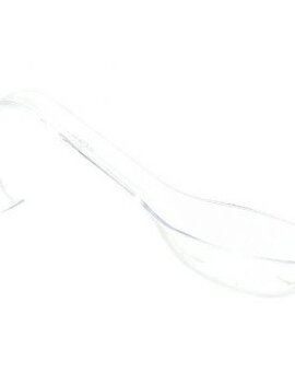Clear Plastic Mini Curved Spoons 5in -10ct