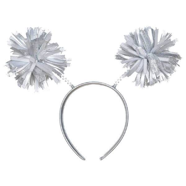 Silver Pom Pom Headbopper