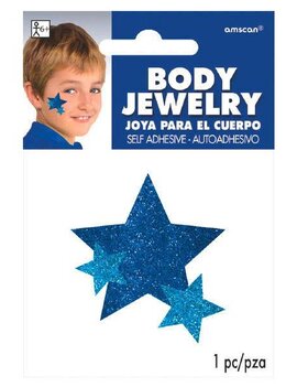 Blue Spirit Glitter Body Jewelry