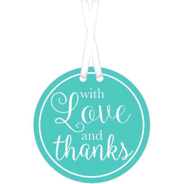 With Love & Thanks Tags - Robin's-egg Blue 25ct