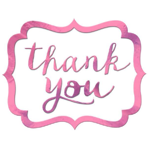 Thank You Stickers - New Pink 50ct