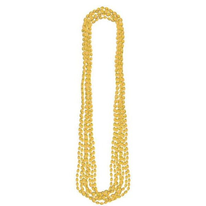 Gold Metallic Bead Necklaces 8ct