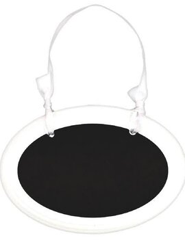 Mini Oval Sign - White