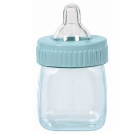Blue Fillable Bottles Baby Shower Favors 6ct