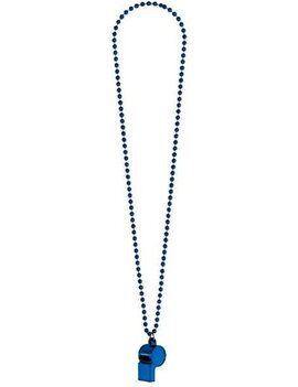Blue Whistle On Chain Necklace